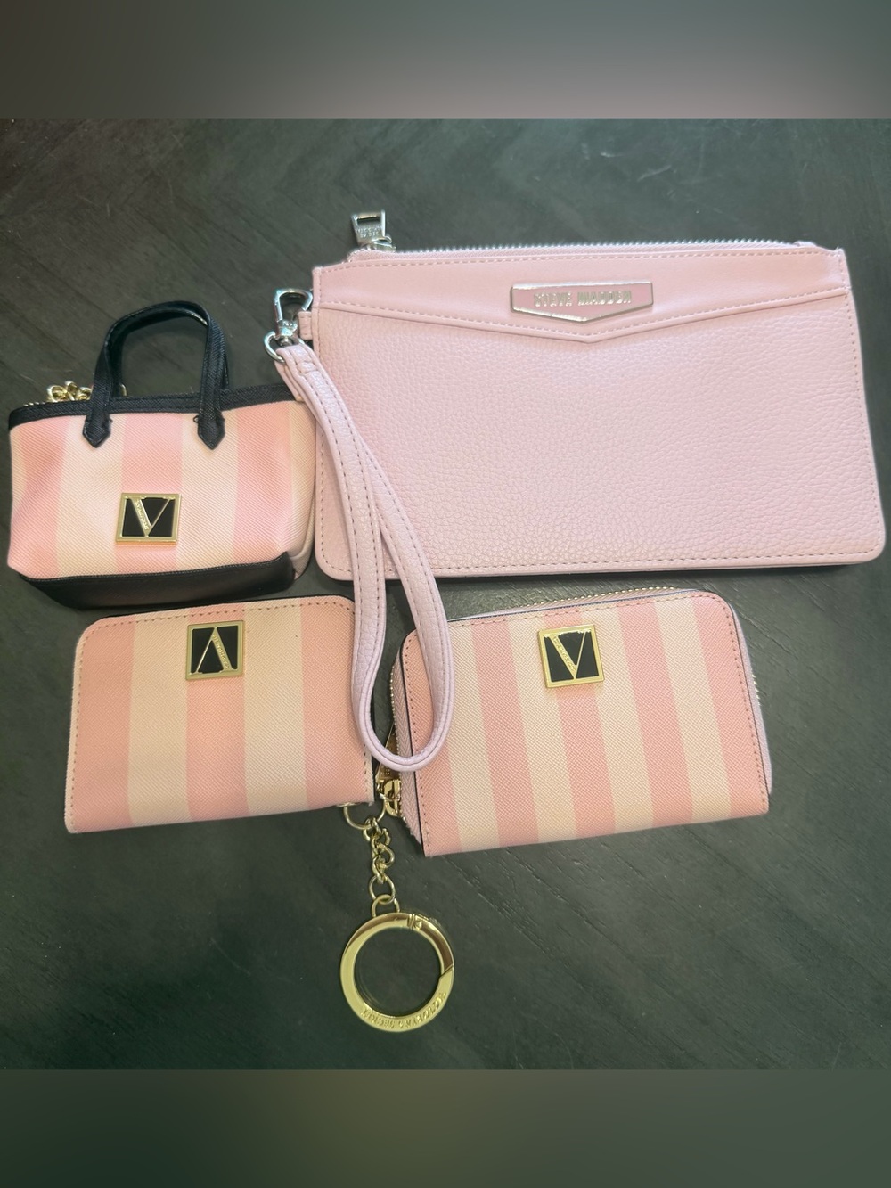 Steve Madden Pink Wristlet and Victoria’s Secret Card Wallets Set